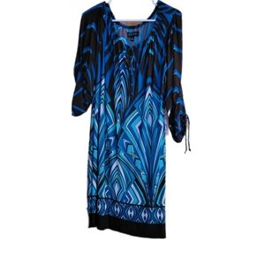 🎉SALE🎉 Enfocus Studio Patterned Shift Dress, Size 8, Long Sleeve